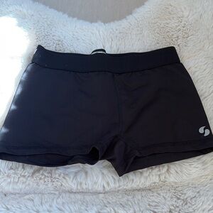 Women's soffe size S low rise Black biker  Shorts